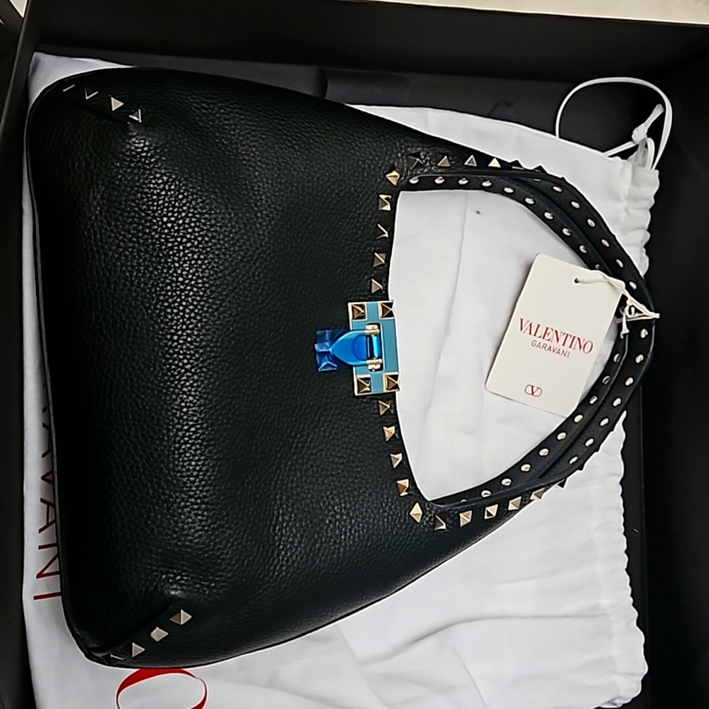 Valentino Rockstud Leather Hobo bag